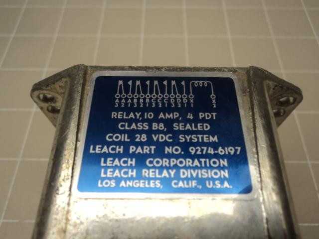 Leach Corporation 9274-6197 10A Relay T13372 - High Performance & Reliability - PROTECTION RELAY