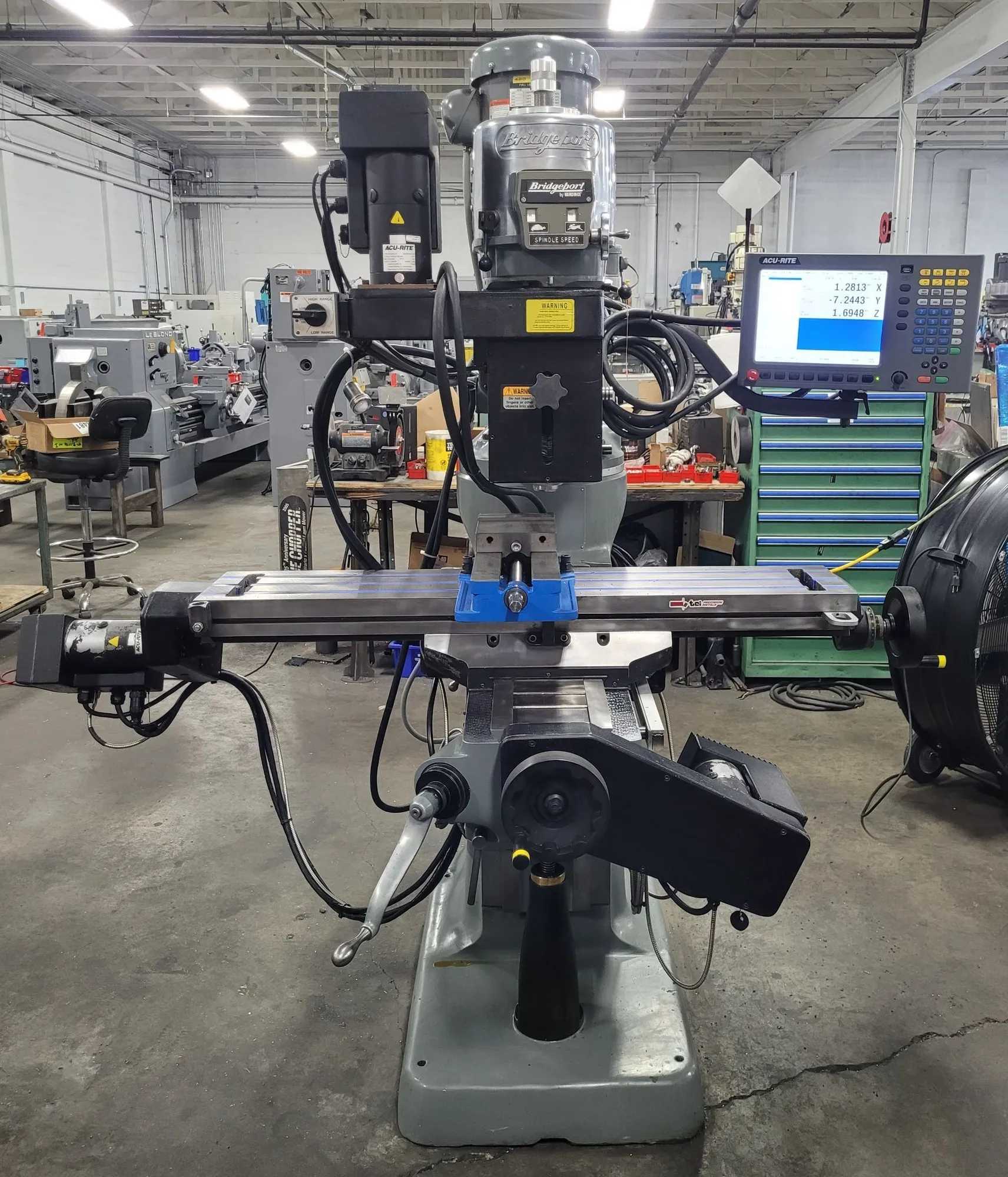 BRIDGEPORT 3 AXIS CNC KNEE MILL W/ACU-RITE MILLPWR G2 - 4200 RPM, 48X9 TABLE - VERTICAL MILLING MACHINES