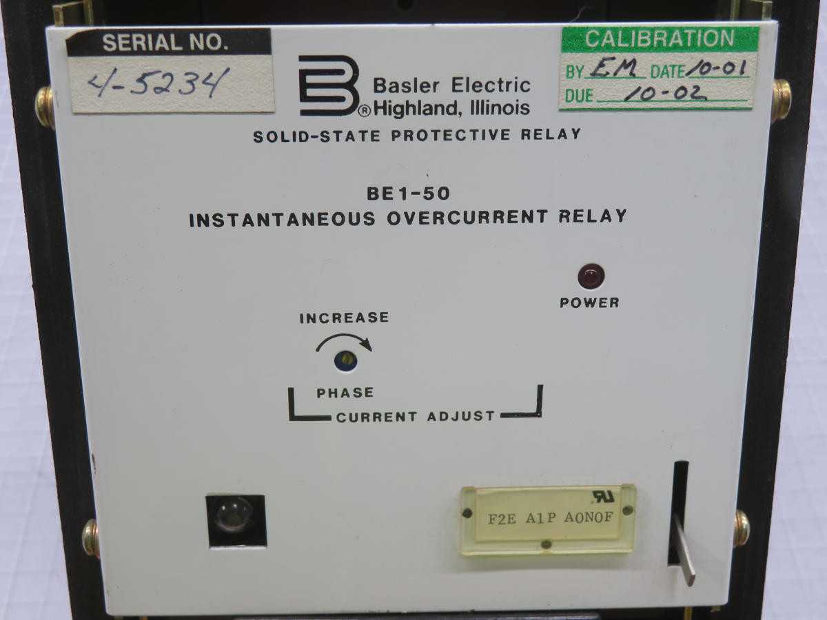 Basler Electric BE1-50 Solid State Protective Relay T215029 - PROTECTION RELAY