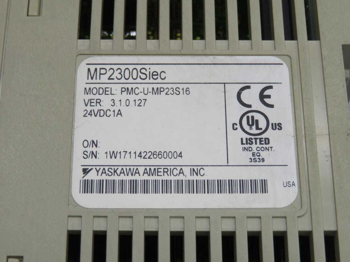 YASKAWA PMC-U-MP23S16 MP2300SIEC MOTION CONTROLLER T218189 - AUTOMATION & CONTROLS