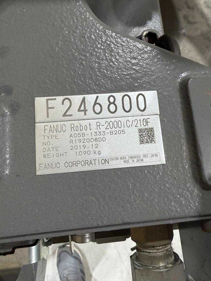 2019 FANUC R-2000IC/210F ARTICULATED ROBOT, 210KG PAYLOAD, 2655MM REACH, R-30IB PLUS CONTROLLER - ARTICULATED ROBOTS
