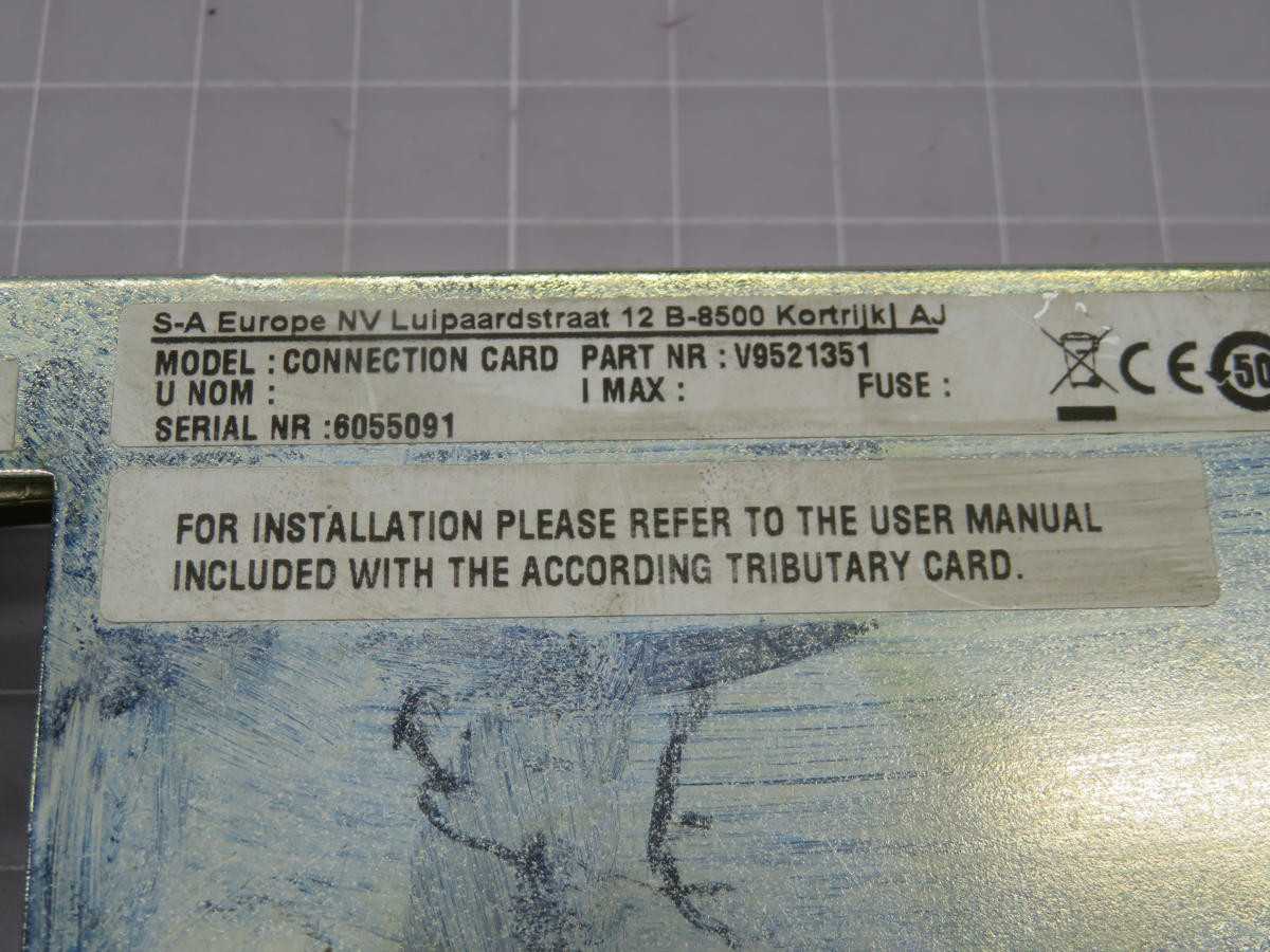 CONNECTION CARD V9521351 CONNECTION CARD MODULE T221458 - PLC MODULES