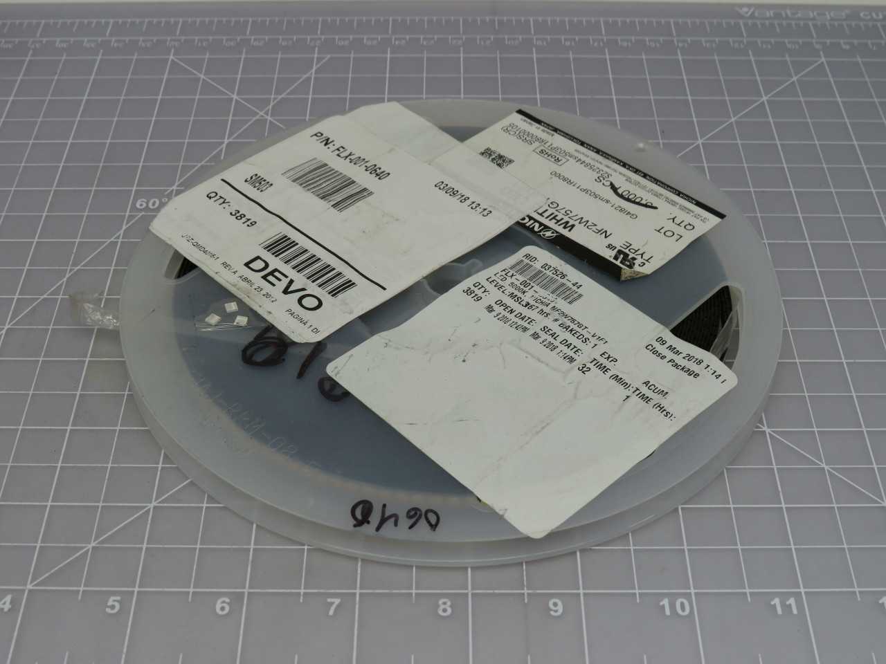 LOT OF 3600 NICHIA FLX-001-0640 NF2W757GT-V1F MID POWER WHITE LED CHIP WITH DATA SHEET T171461 - LIGHTING