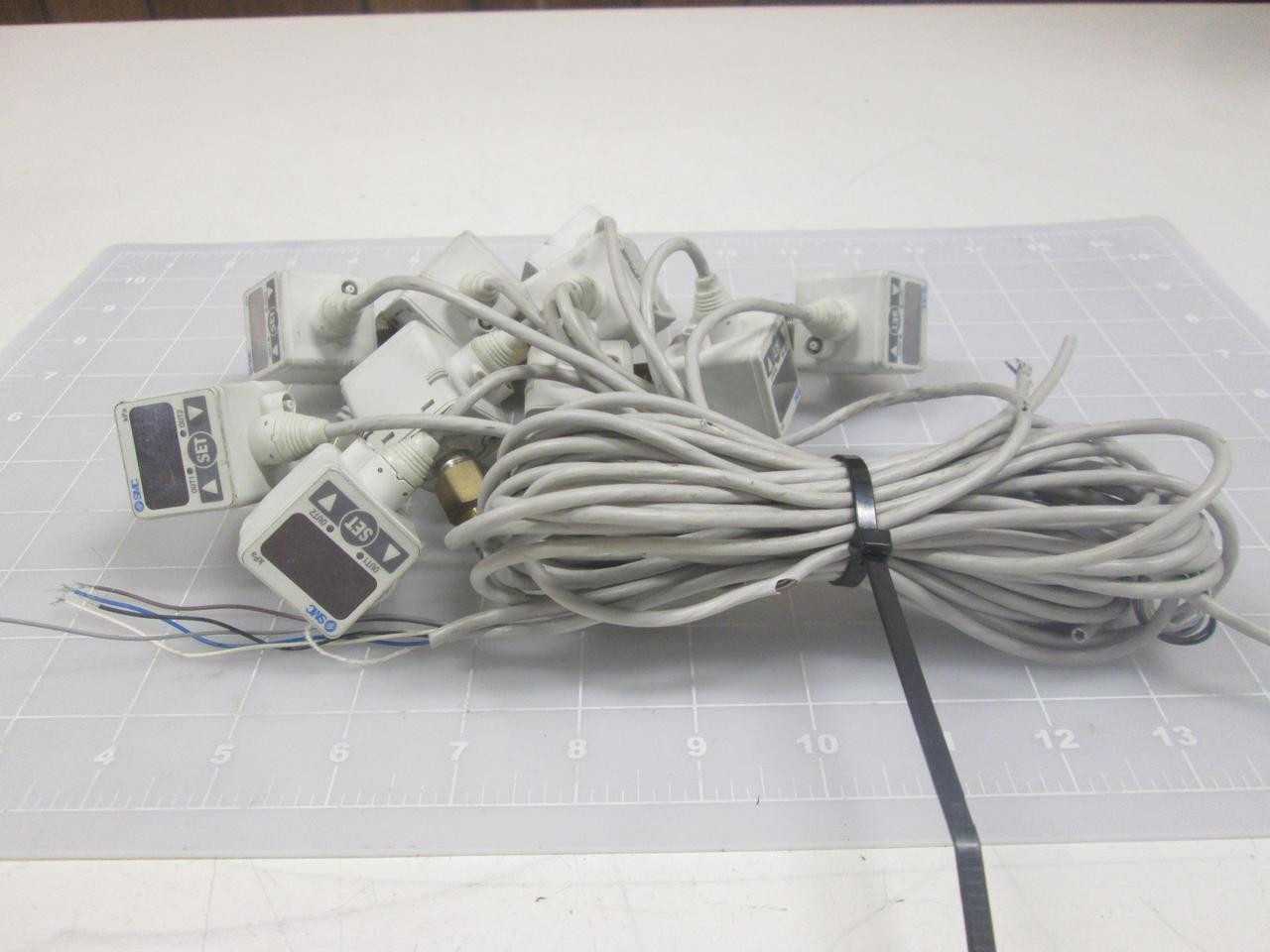 LOT OF 10 SMC ZSE40-01-62L VACUUM SWITCH T65126 - AUTOMATION & CONTROLS