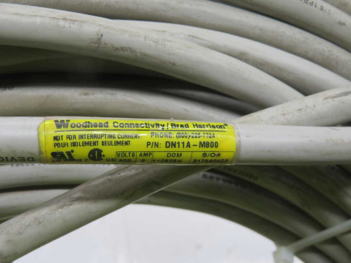 WOODHEAD DN11A-M800 MALE/FEMALE CORDSET T222007 - CORDSET CABLES