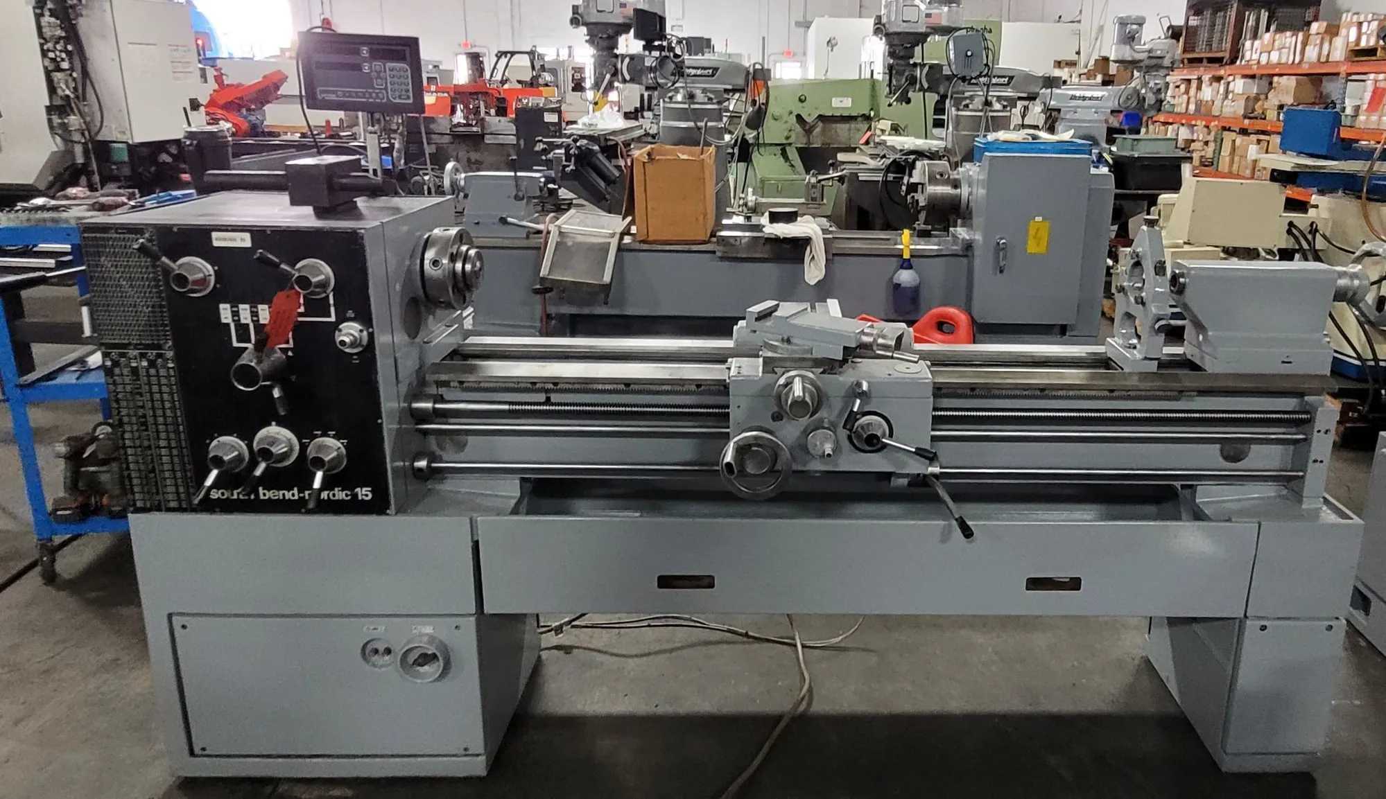 SOUTH BEND NORDIC 15 ENGINE LATHE - 7.5 HP, 15" SWING, 60" CC, 40-2000 RPM, 2" BORE - MANUAL LATHES