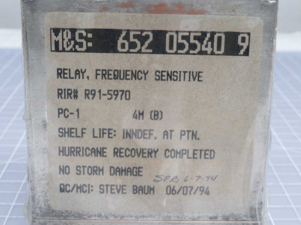 WILMAR R91-5970 20-050X RELAY FREQUENCY SENSITIVE T197366 - ELECTRICAL RELAYS