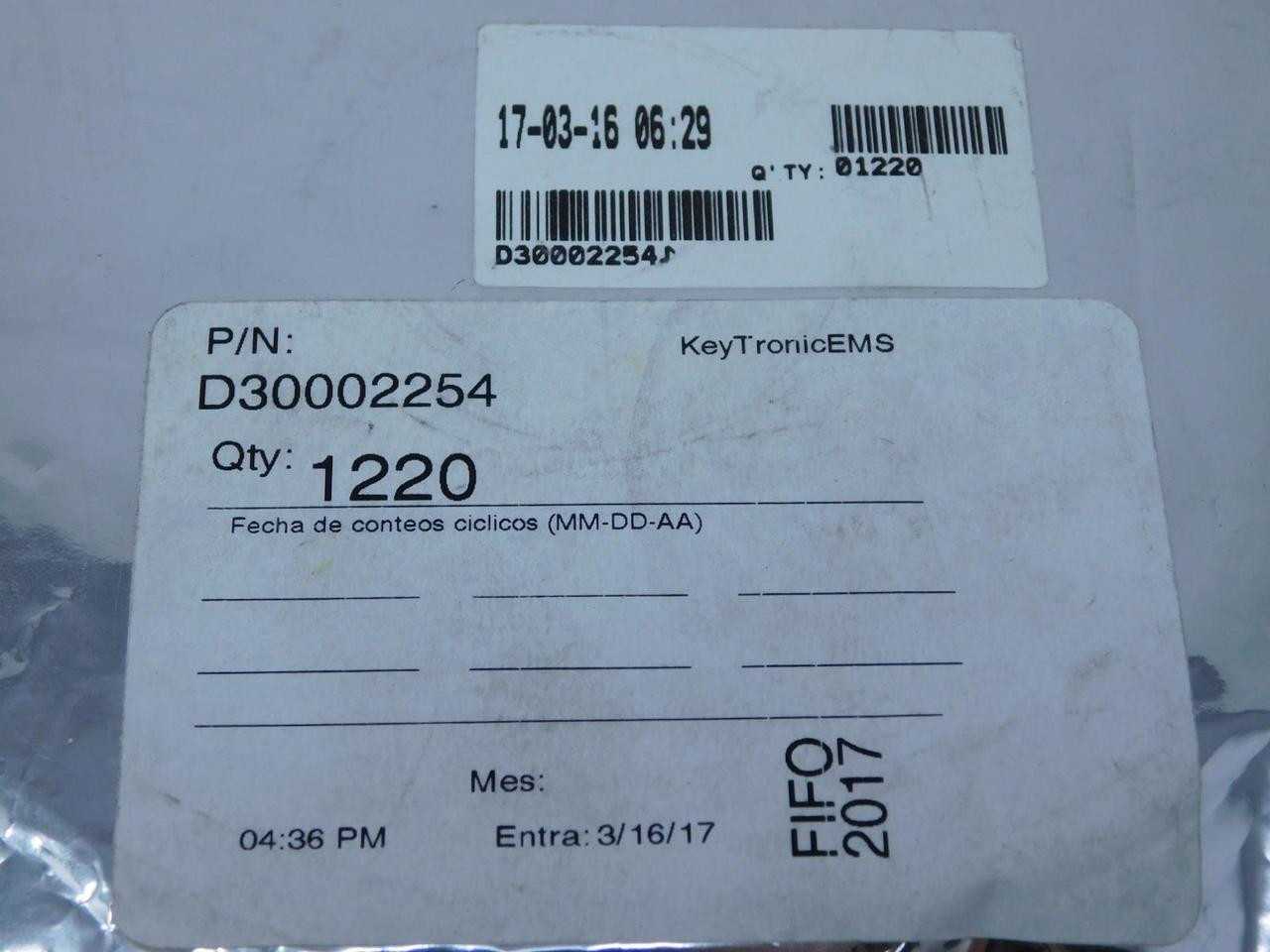 Lot Of 1200 Keytronic D30002254 Components T118094 - ELECTRICAL COMPONENTS