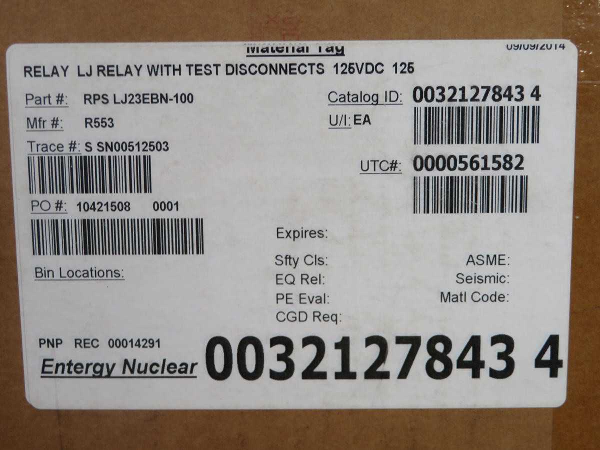 Relay Associates LJ23EBN-100 Relay With Test Disconnects - T202251 - ELECTRICAL RELAYS