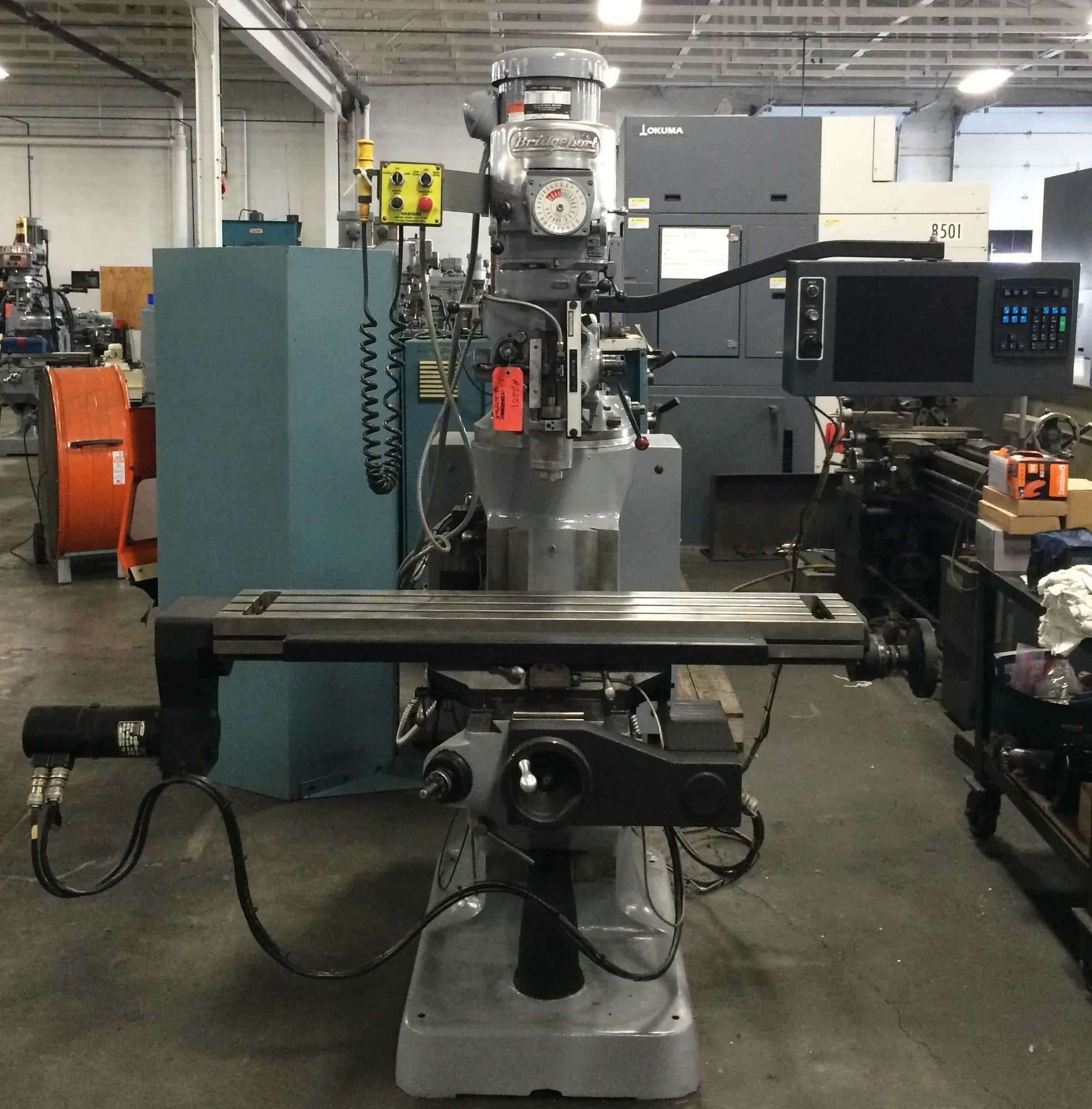 BRIDGEPORT EZ TRAK DX VERTICAL MILL, 9" X 48" TABLE, 2 HP, 60-4200 RPM, R8, 230V - VERTICAL MILLING MACHINES