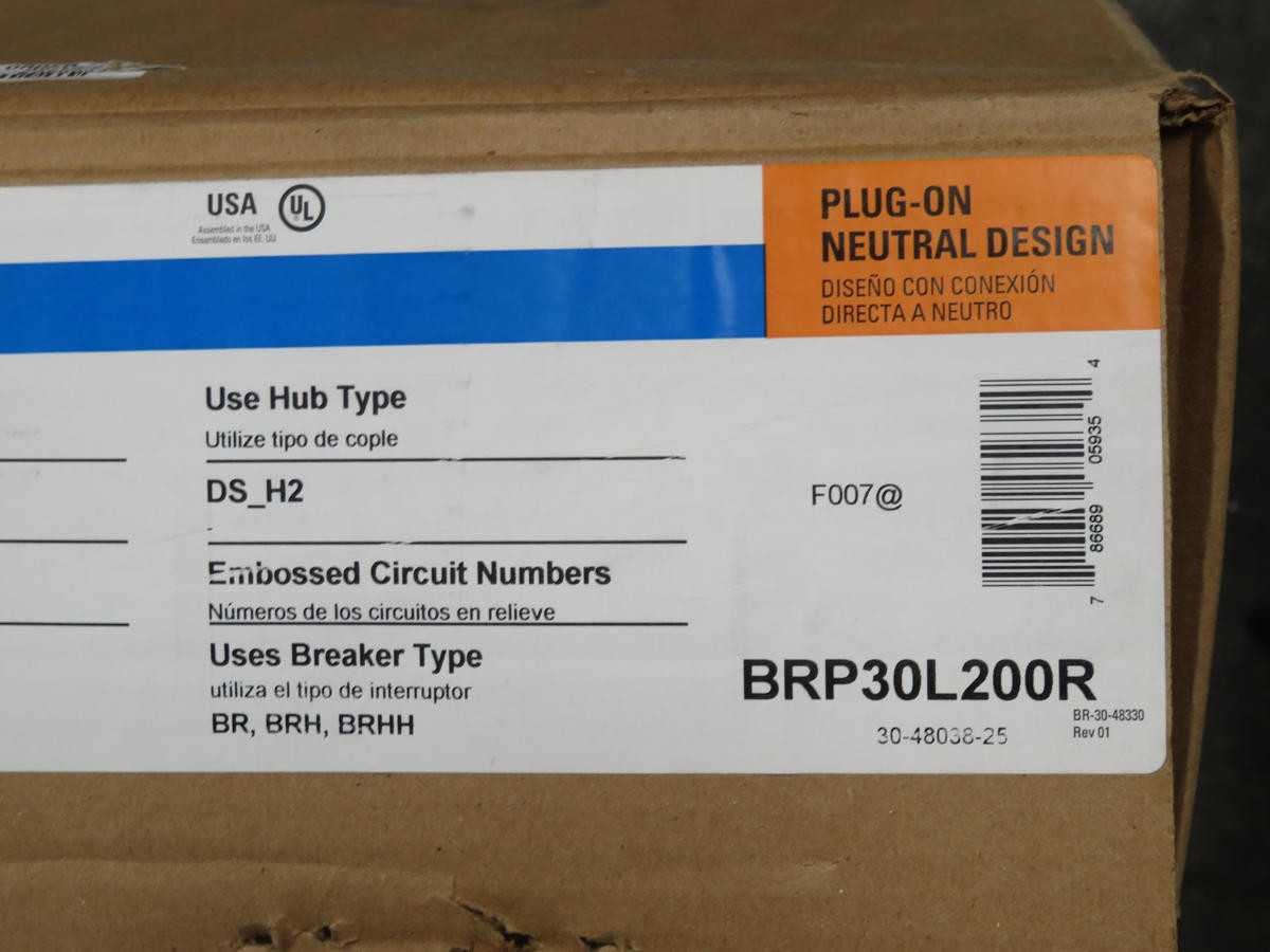 EATON BRP30L200R OUTDOOR MAIN LUG 200 A 30 SPACE 60 CIRCUITS 3 WIRE T191950 - CIRCUIT BREAKERS