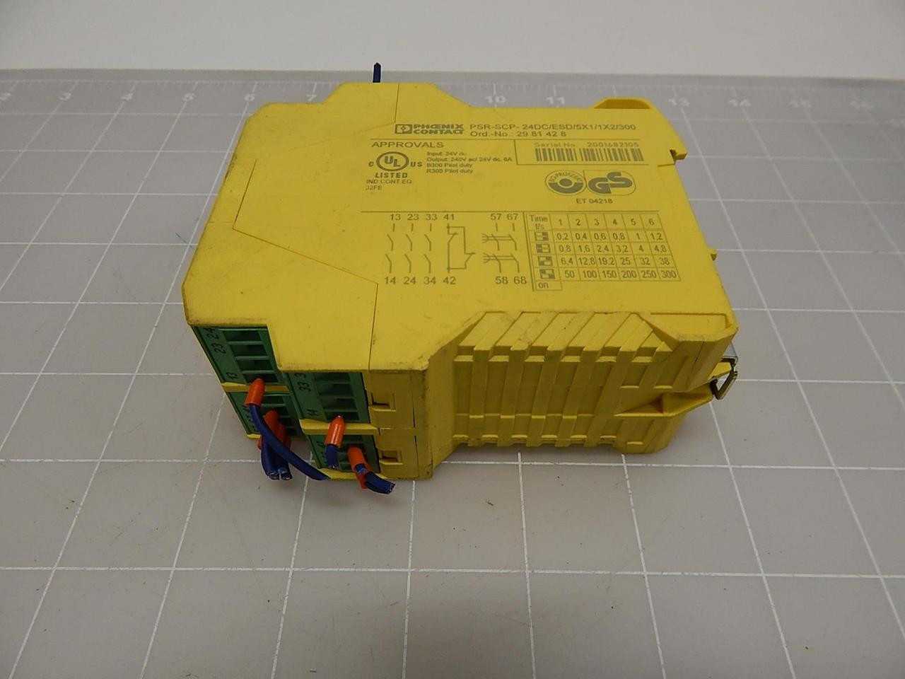 PHOENIX CONTACT PSR-SCP-24DC/ESD/5X1/1X2/300 29 81 42 8 SAFETY RELAY T61947 - SAFETY RELAY