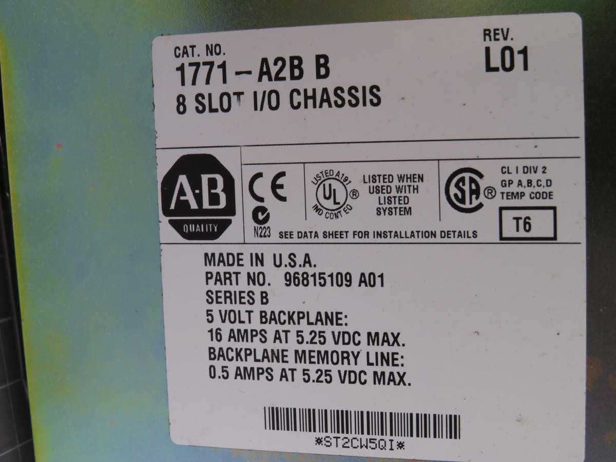Allen Bradley 1771-A2B 8 Slot I/O Chassis T210467 - Reliable Industrial Solution - MISCELLANEOUS