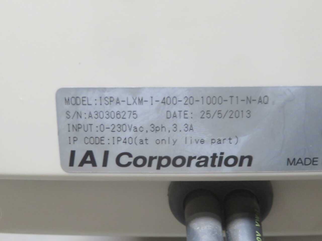 IAI ISPA-LXM-1-400-20-1000-T1-N-AQ LINEAR ACTUATOR T270903 - LINEAR ROBOTS