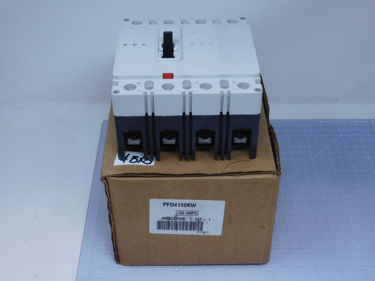 EATON PFD4150KW 6639C27G09 CIRCUIT BREAKER 4 P 150 A T139075 - CIRCUIT BREAKERS