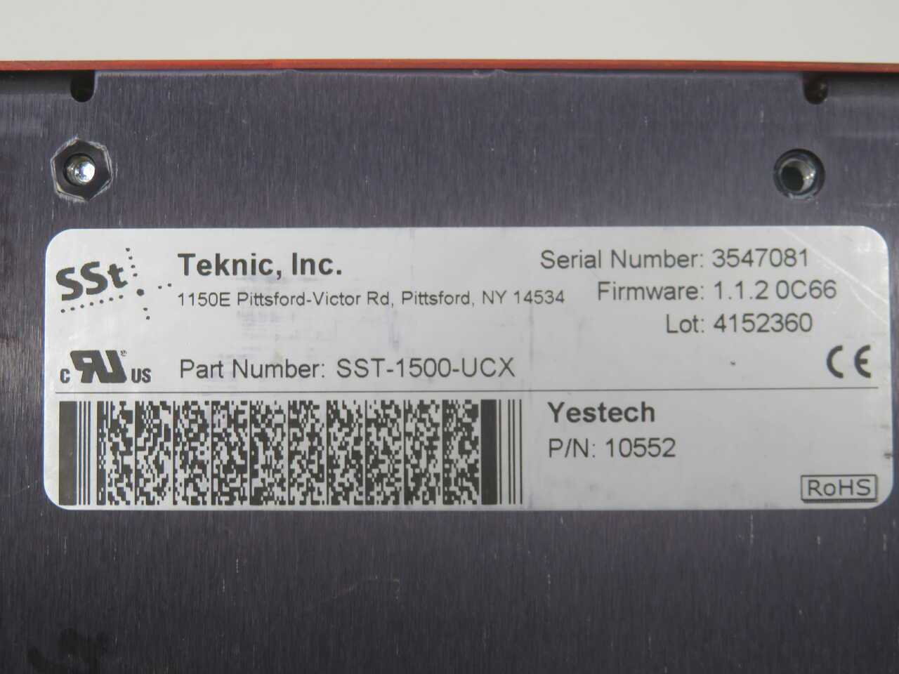 TEKNIC SST-1500-UCX SERVO DRIVE, VECTOR POSITION-MODE, 1725W, 20-75VDC, 23A PEAK, DSP - SERVO MOTORS