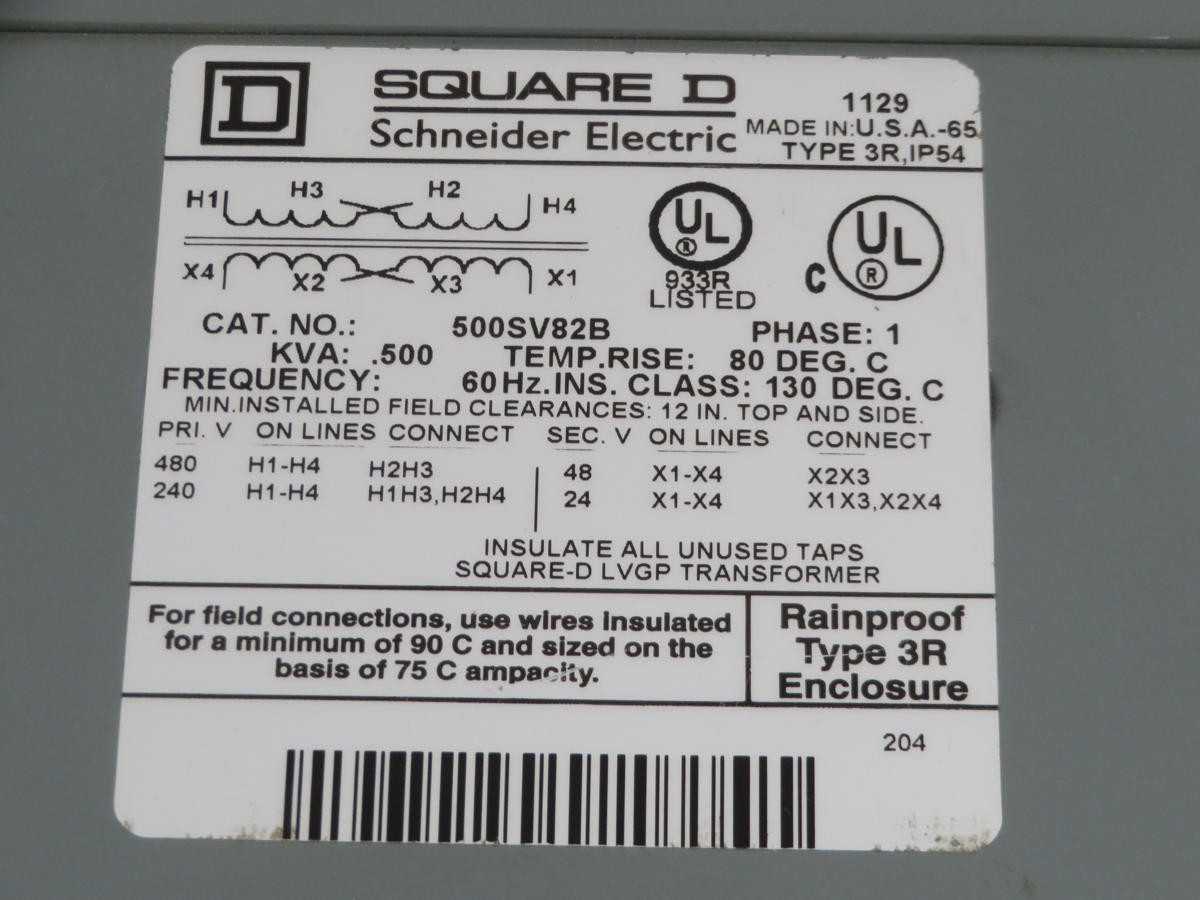 SCHNEIDER 500SV82B LOW VOLTAGE TRANSFORMER, ENCAPSULATED BUCK BOOST T199573 - DRY TRANSFORMERS