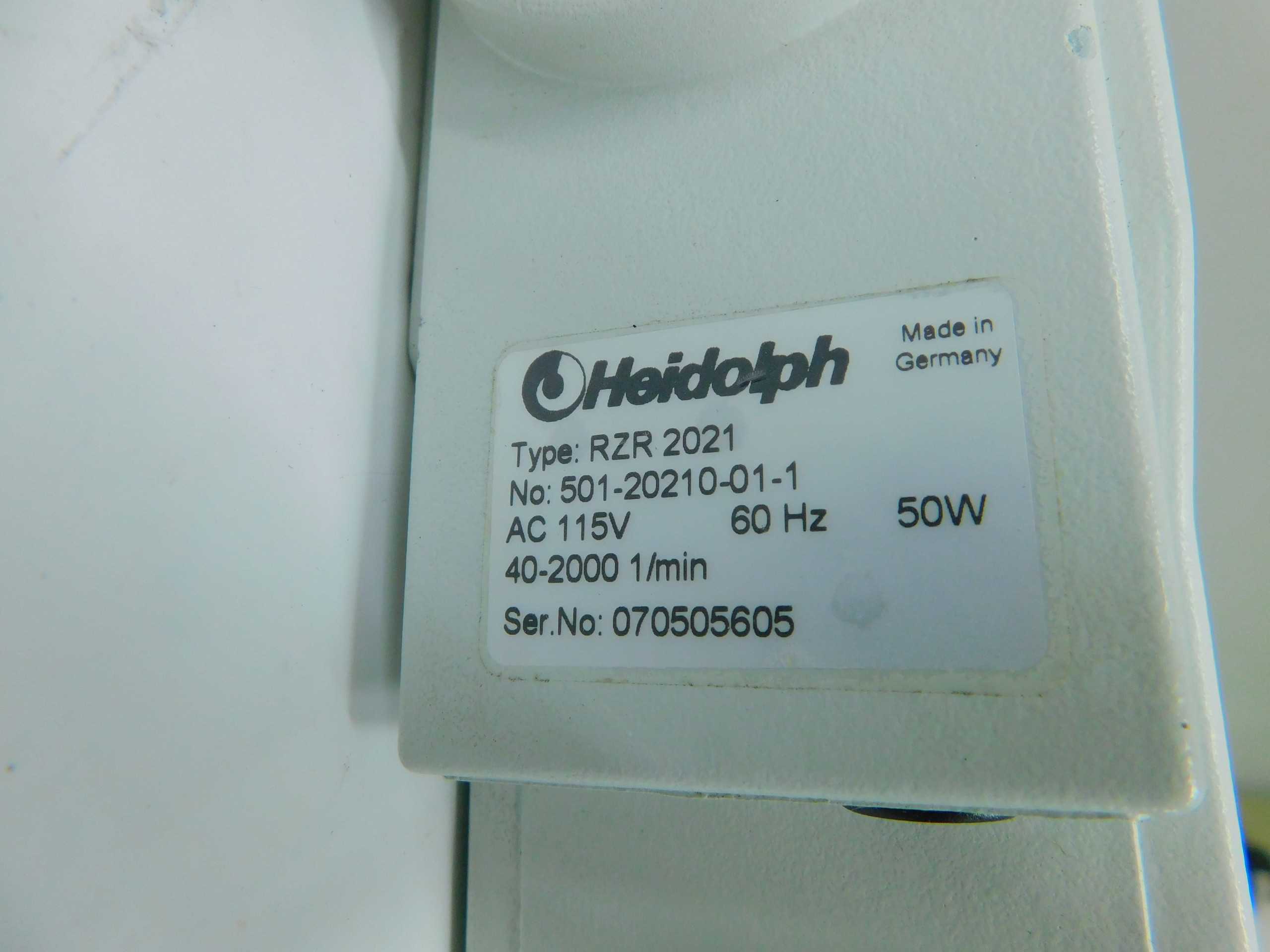 Heidolph RZR 2021 Overhead Stirrer 40-2000 RPM - Tested Performance - LAB & SCIENTIFIC