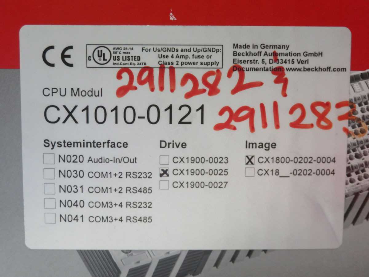 BECKHOFF CX1010-0121 BASIC CPU MODULE T258853 - INDUSTRIAL PARTS