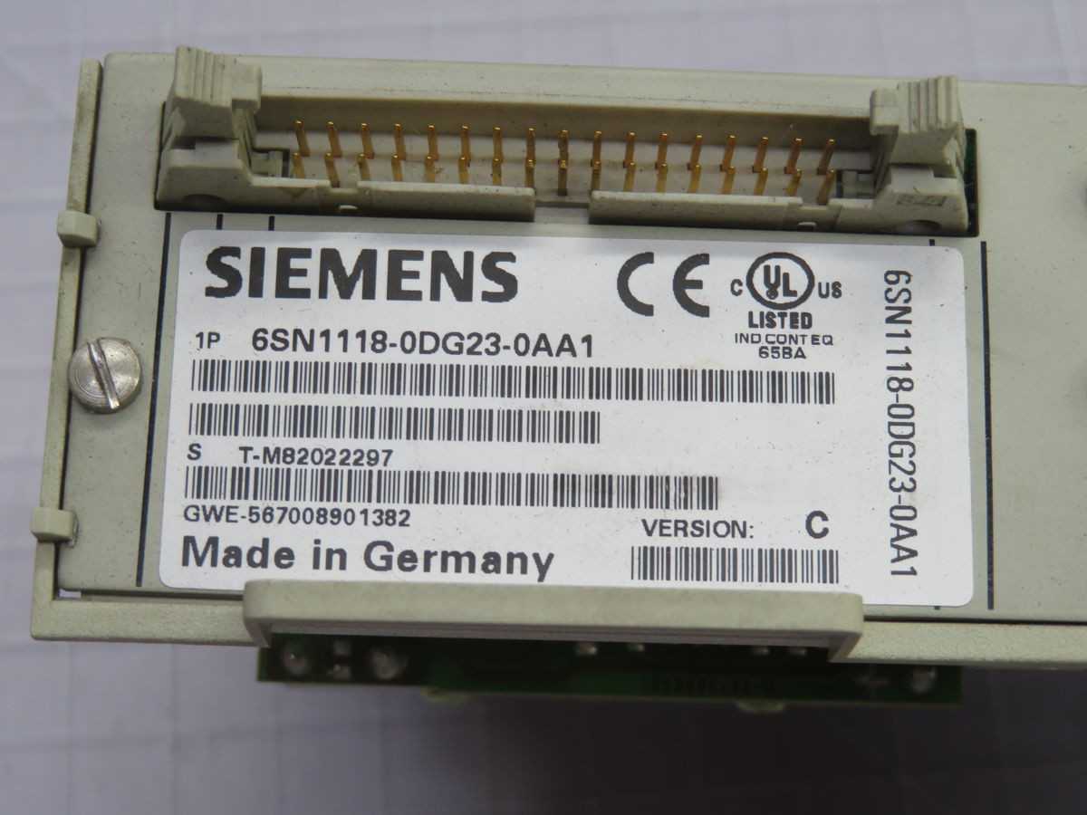 SIEMENS 6SN1118-0DG23-0AA1 GWE-567008901382 PERFORMANCE CONTROL UNIT T259222 - SERVO DRIVES