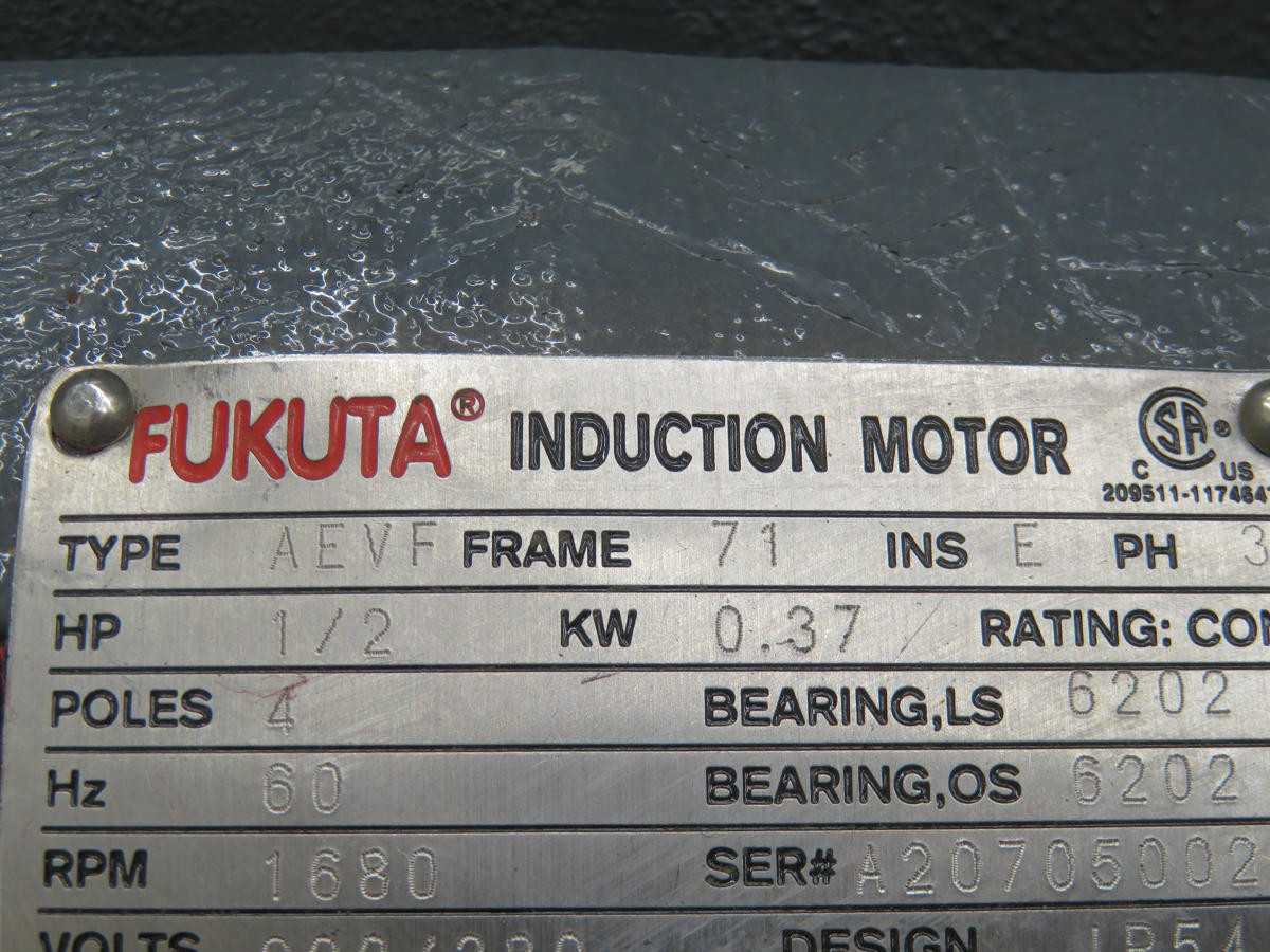 FUKUTA AEVF INDUCTION MOTOR T220706 - ELECTRIC MOTORS