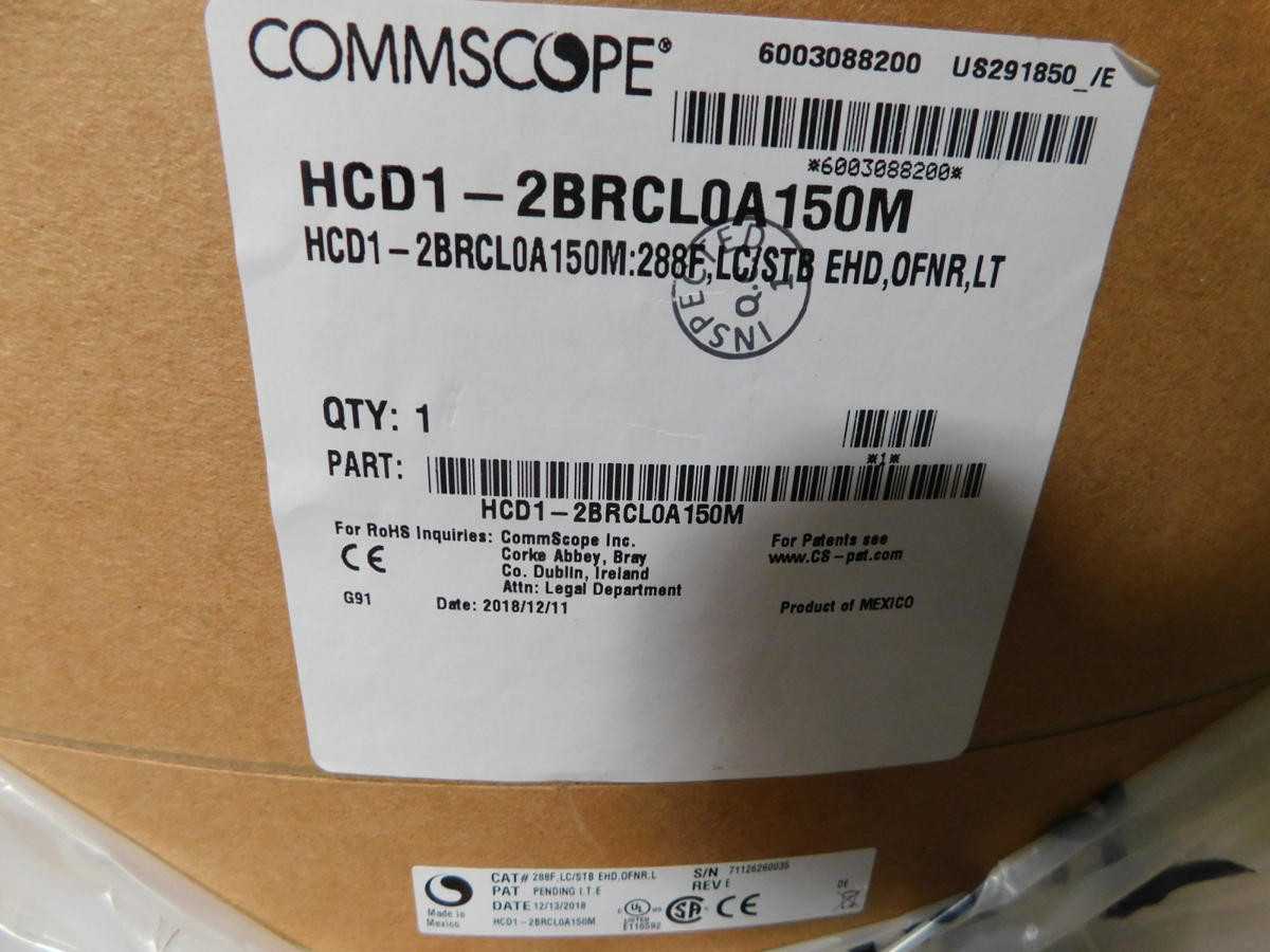 Commscope HCD1-2BRCL0A150M Multi Fiber Optical Cable Assembly 288 Fibers Single Mode G.657.A2 - FIBER OPTIC CABLE