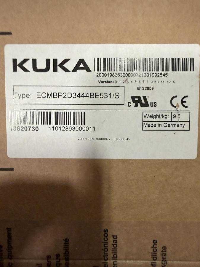 KUKA Servo Drive Art No. 00198263 KPP 600-20-2X40 Type ECMBP2D3444BE531 - SERVO DRIVES