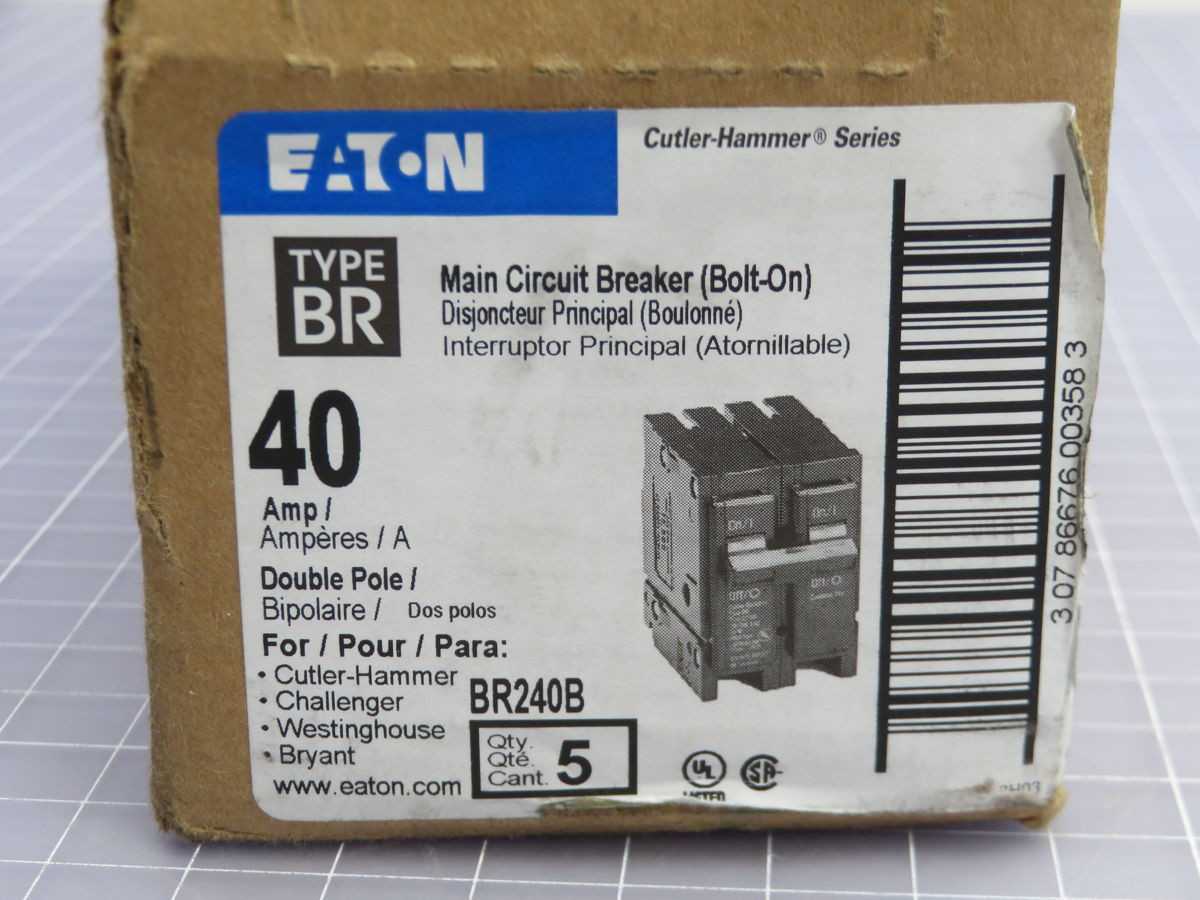 LOT OF 5 EATON BR240B MINIATURE CIRCUIT BREAKER T246212 - CIRCUIT BREAKERS