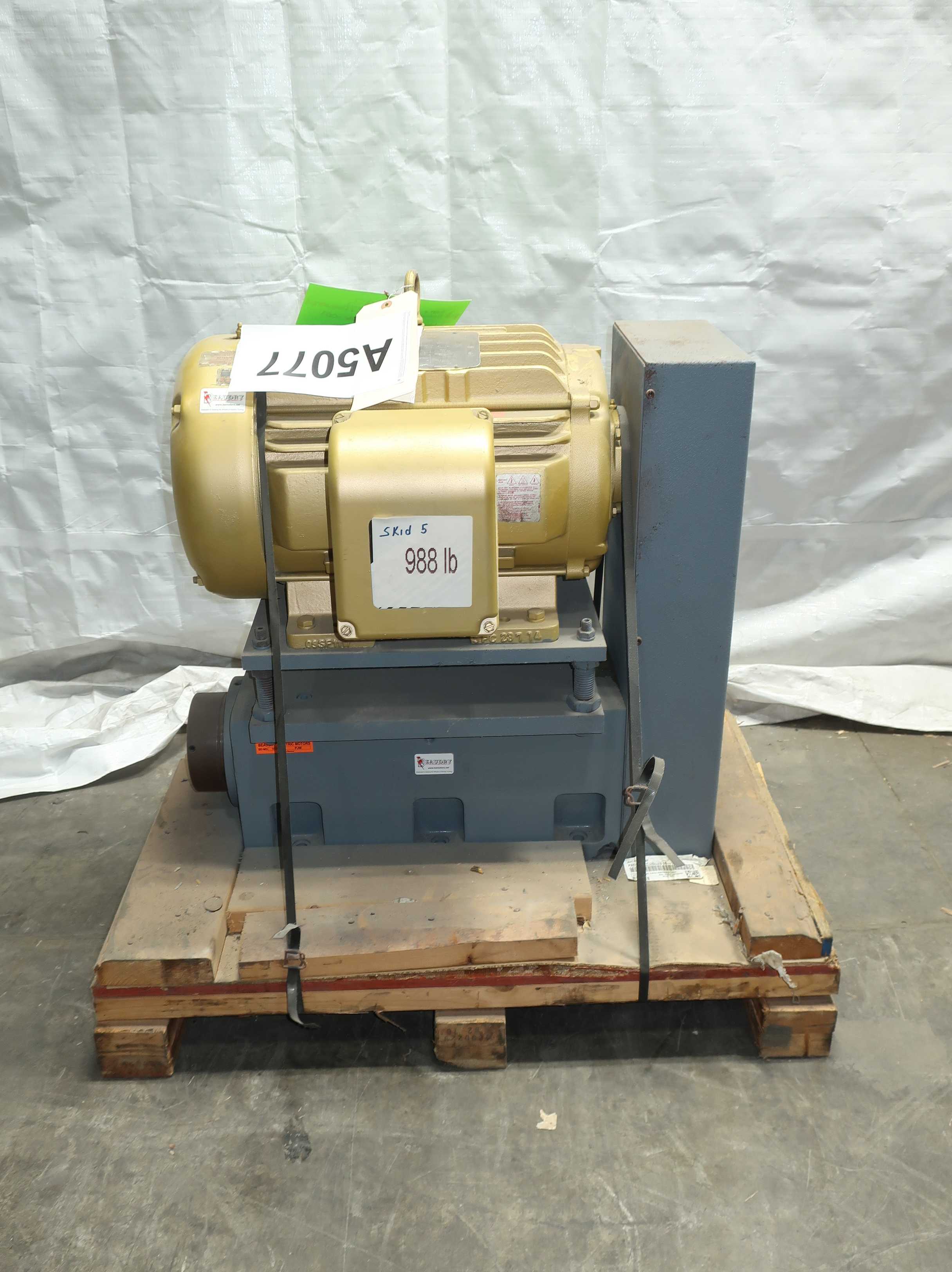 Baldor 30 HP AC Electric Motor With Carriage Table, 286TS, 3520 RPM, 460 V Three Phase - AC MOTOR