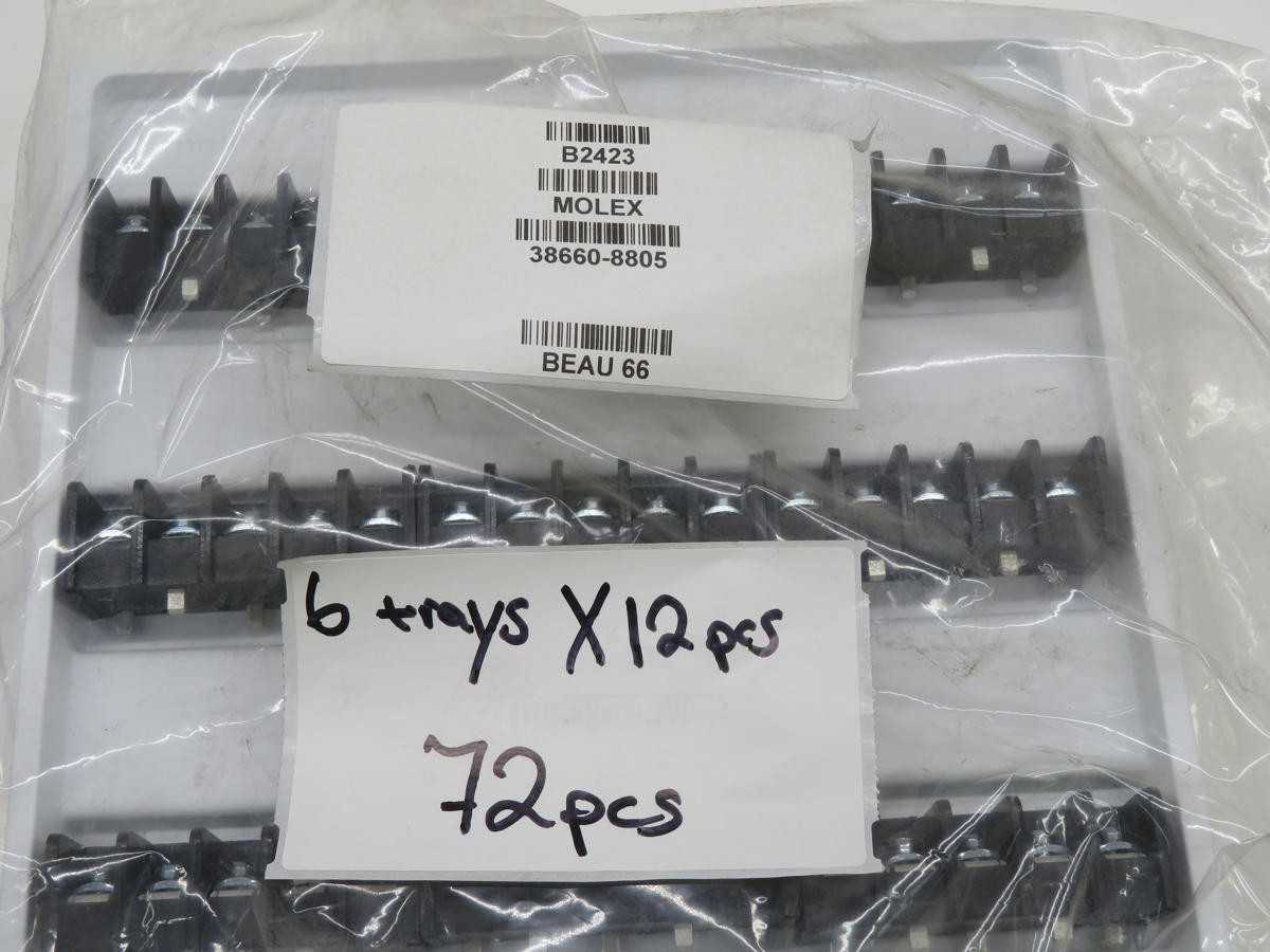 LOT OF 72 MOLEX 38660-8805 SR BTS .500 5CKT PCTERM SEM T224095 - TERMINAL BLOCKS