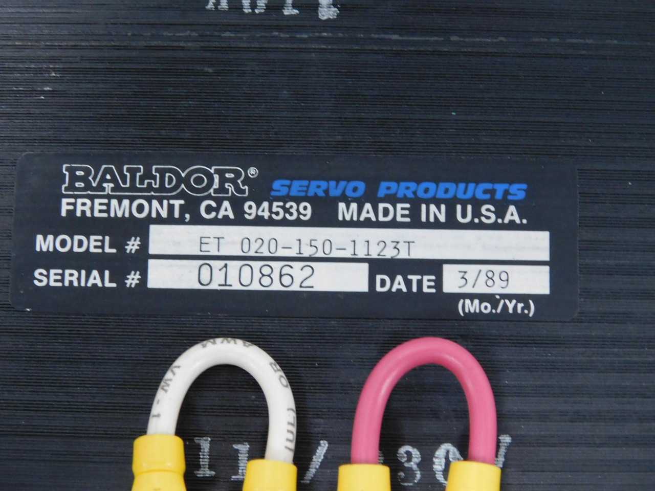 BALDOR ET 020-150-1123T TRANSFORMER T140988 - MACHINING ACCESSORIES & TOOLING