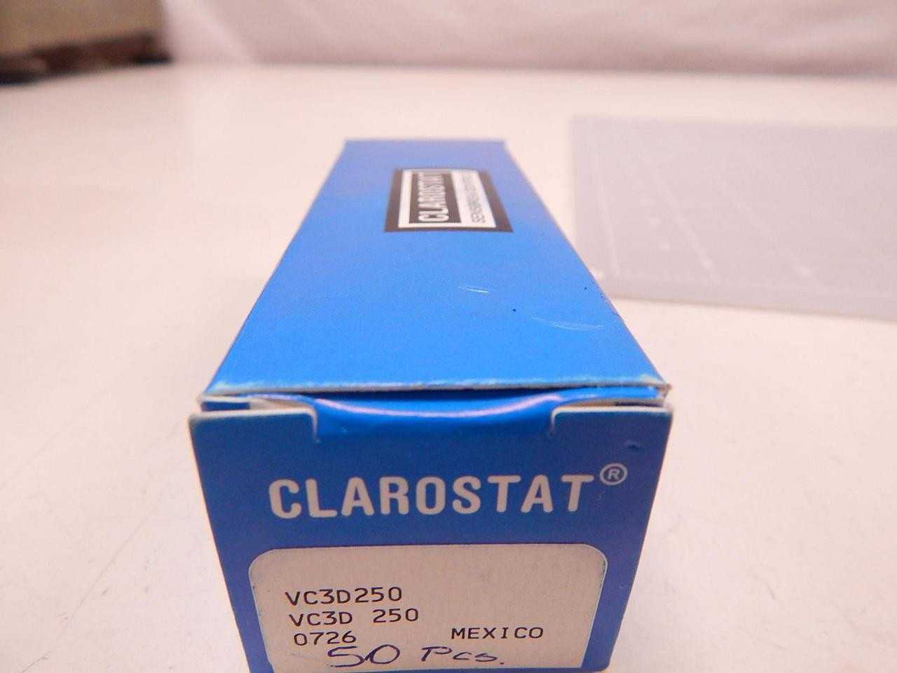 LOT OF 250 CLAROSTAT VC3D250 WIREWOUND RESISTORS - THROUGH HOLE VC SERIES 250 OHMS 3.0 W FIXED WIREW - SHAFT MOUNT GEAR REDUCER