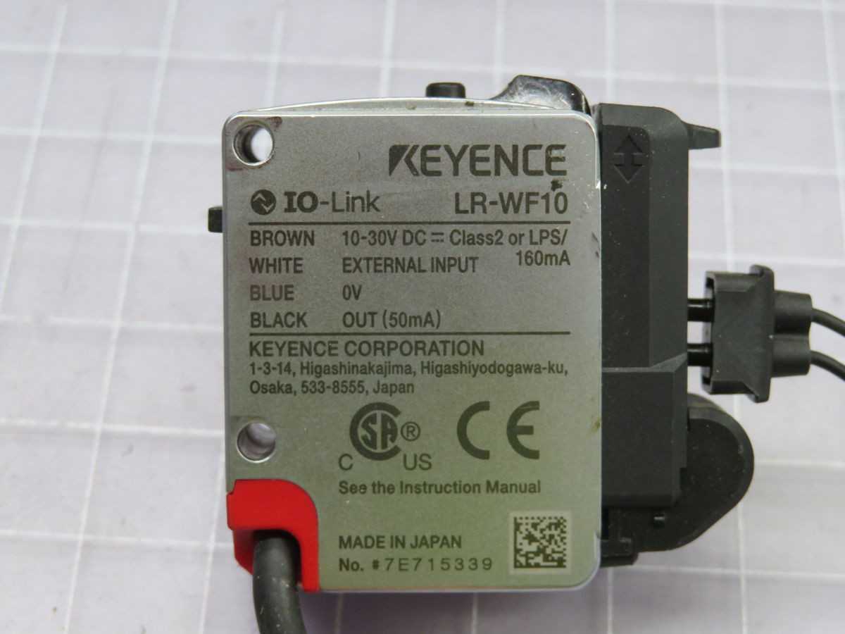 Keyence LR-WF10 Laser Sensor T256123 - Precision Measurement Technology - SENSORS