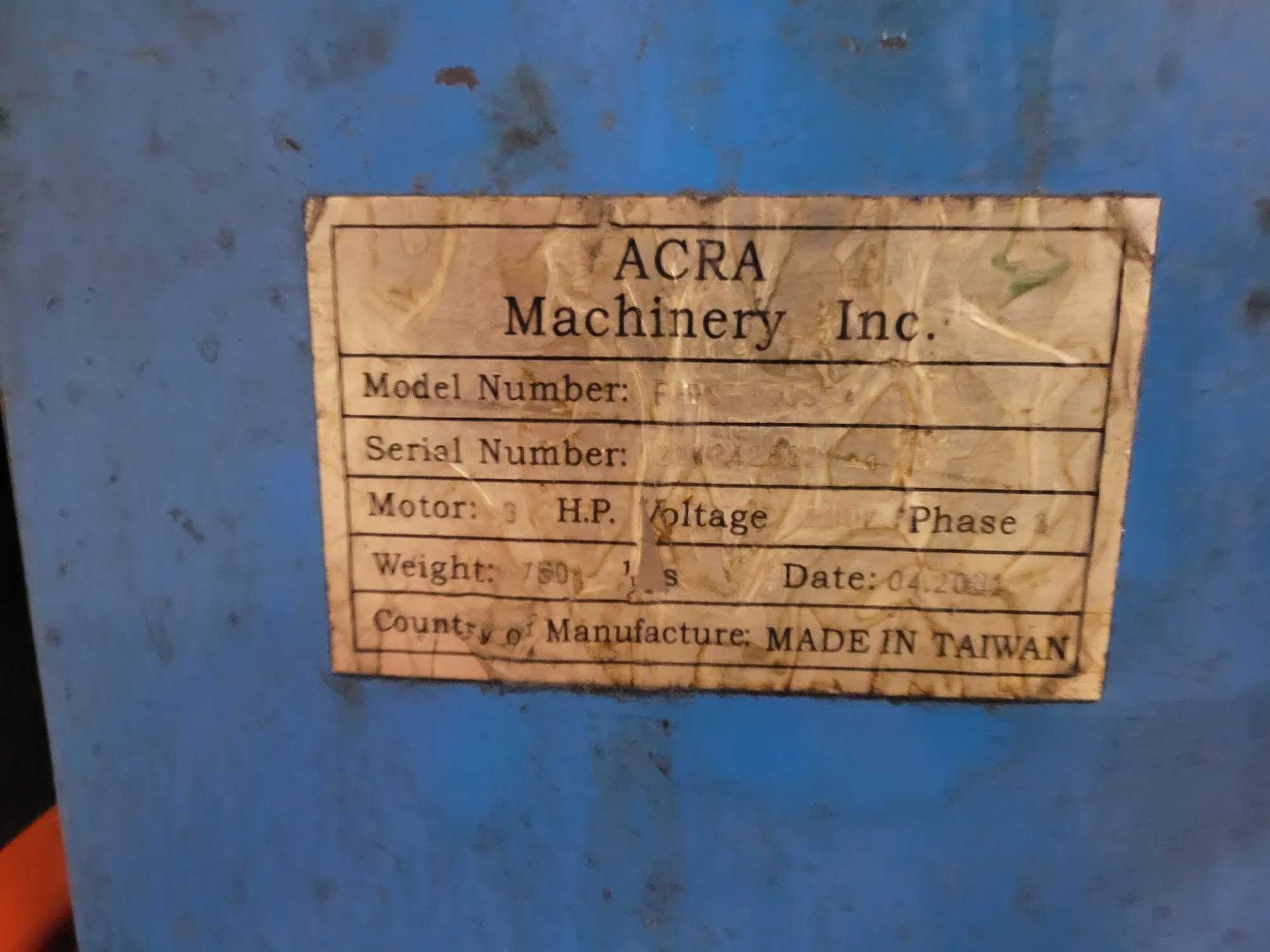 2021 ACRA BS 330 SSA Horizontal Band Saw | 2.95 HP Semi-Automatic | 162" Blade - HORIZONTAL BAND SAWS