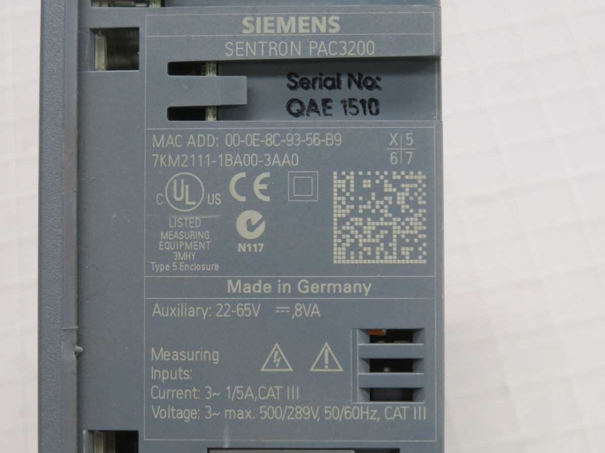 SIEMENS 7KM2111-1BA00-3AA0 SENTRON MEASURING DEVICE T258949 - AUTOMATION & CONTROLS