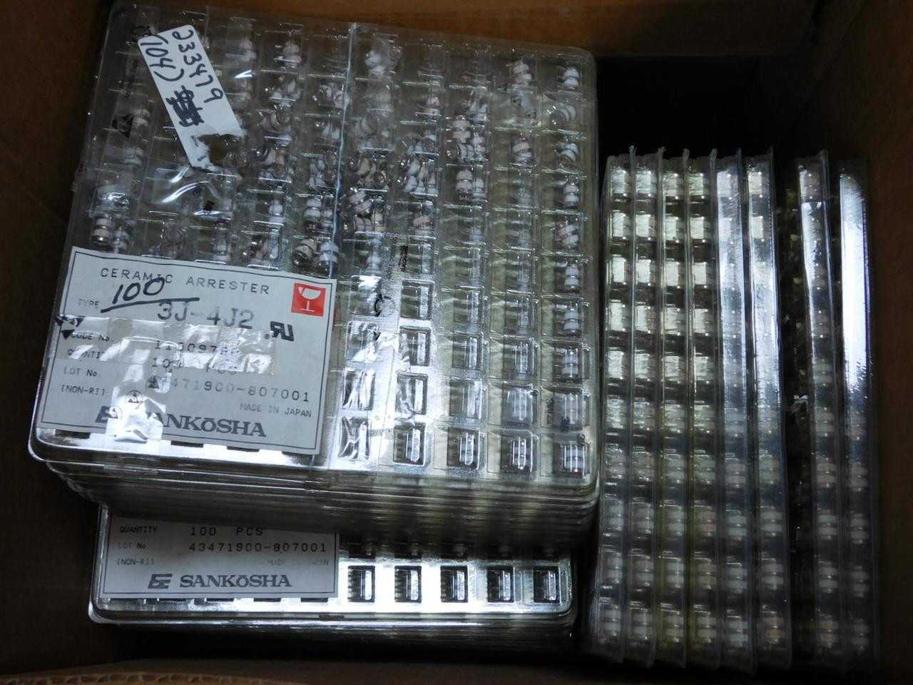 LOT OF 2800 SANKOSHA 3J-4J2 CERAMIC ARRESTER - SURGE SUPPRESSOR