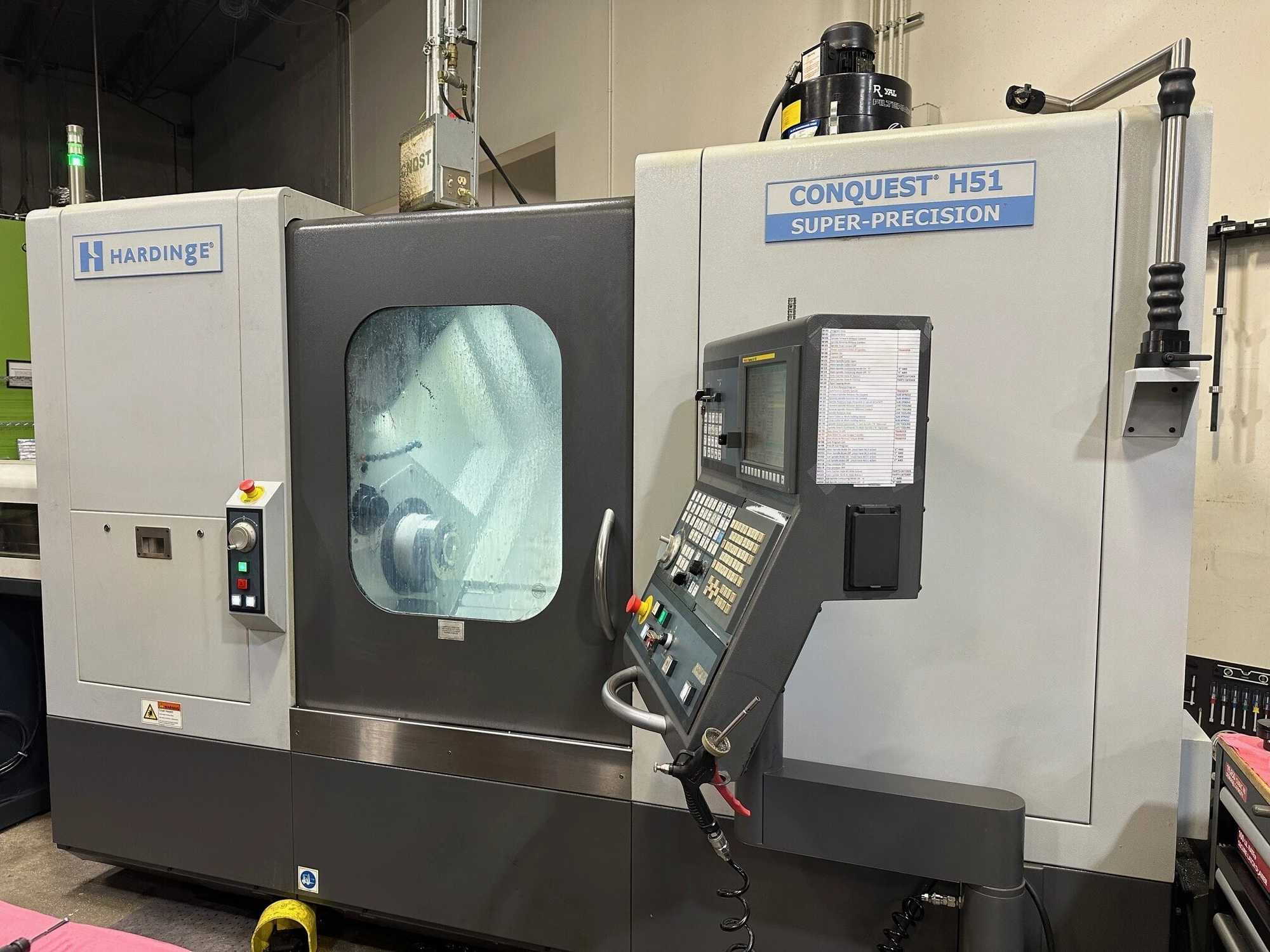 2017 Hardinge Conquest H51MSY CNC Turning Center, 5000 RPM, 20 HP, 2 Spindles - CNC LATHES