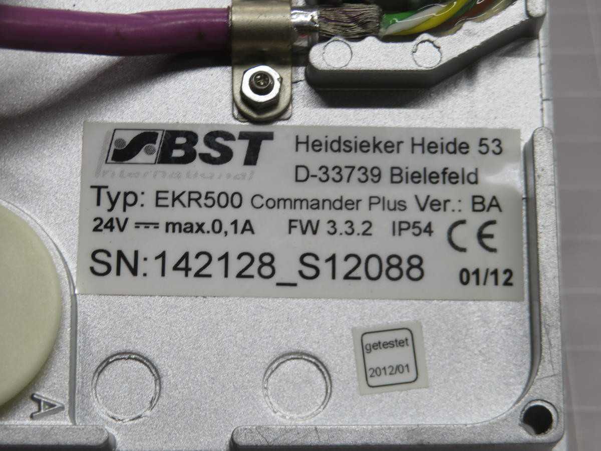 BST EKR500 Digital Unit Touch T208552 - Precision Control For Your Operations - OPERATOR CONTROLS