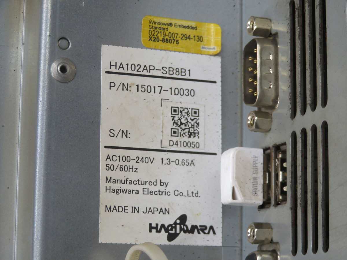 HAGIWARA HA102AP-SB8B1 15017-10030 OPERATOR PANEL T259154 - OPERATOR CONTROLS