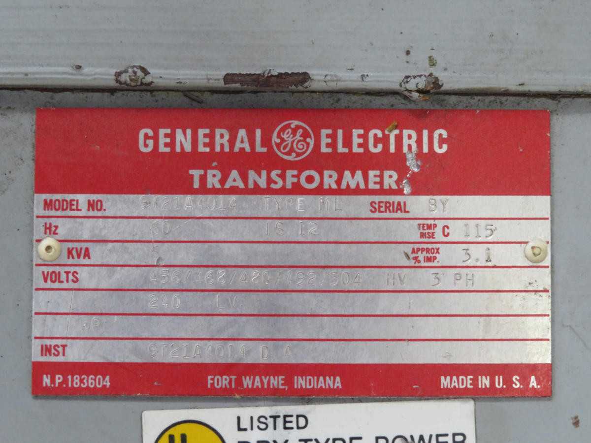 GE 9T21A4014 TRANSFORMER 6 KVA T209923 - MACHINING ACCESSORIES & TOOLING