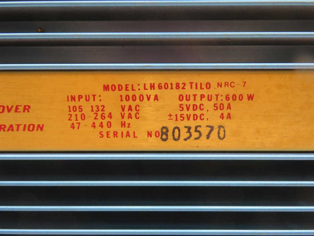 LM RESEARCH LH60182T1LO POWER SUPPLY T213173 - POWER SUPPLIES