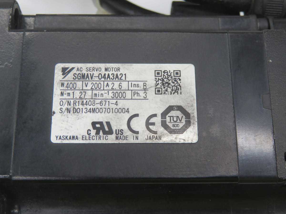 YASKAWA SGMAV-04A3A21 AC SERVO MOTOR T243168 - SERVO