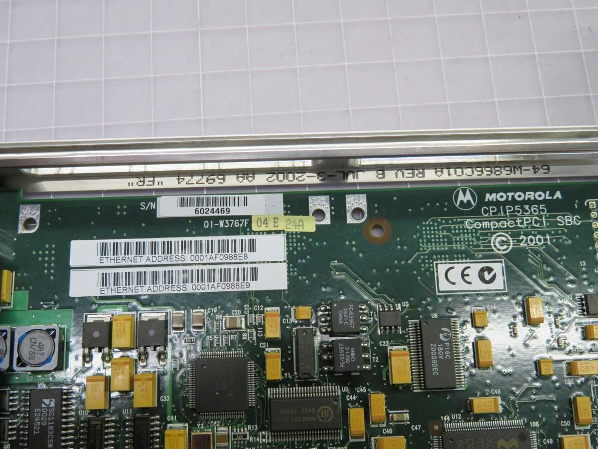 MOTOROLA CPIP5365 CPU BOARD T252486 - PCB CIRCUIT BOARDS