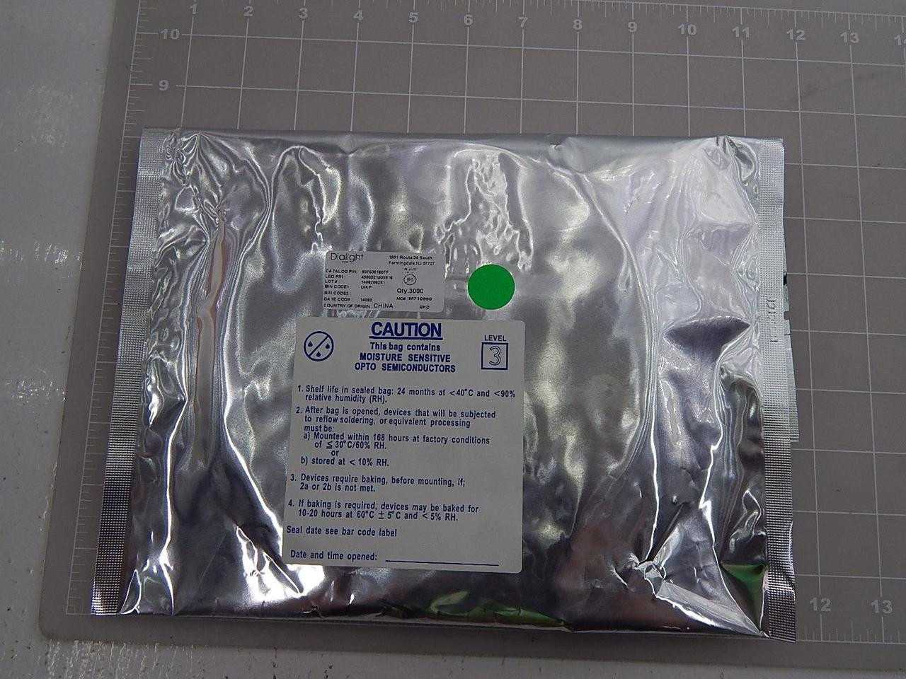 Lot Of 6000 Dialight 5976301607F Standard LEDs - SMD Green 530 Nm 112 MCD 20 Ma T88373 - LIGHTING