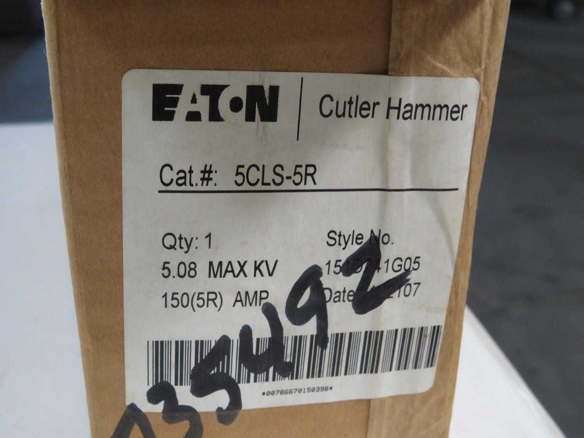 CUTLER HAMMER 5CLS-5R 151D241G05 R 150A AMP 5.5KV-AC MEDIUM VOLTAGE FUSE T209952 - CIRCUIT BREAKERS