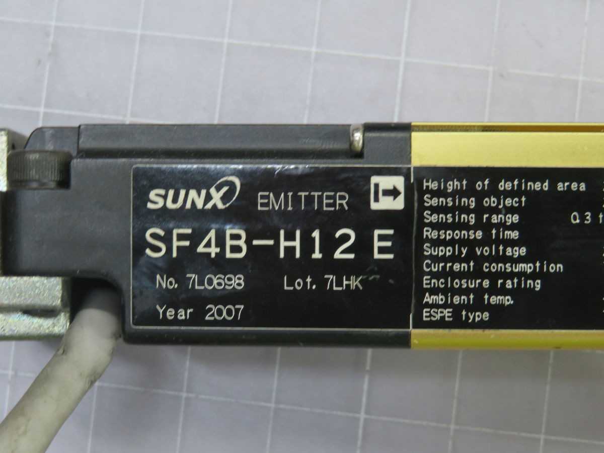 SUNX SF4B-H12 E Safety Light Curtain - Reliable Safety Solution T248026 - SENSORS