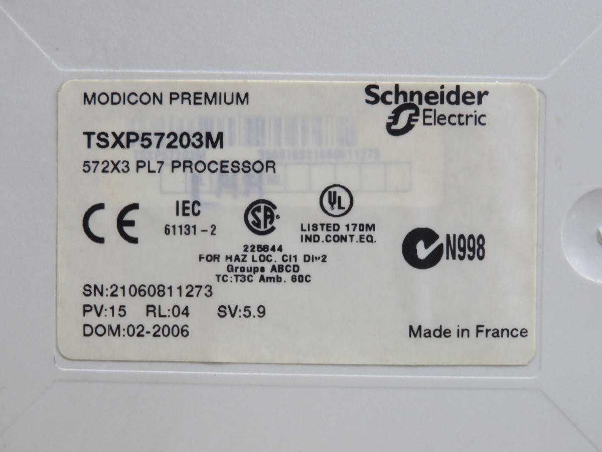 SCHNEIDER TSXP57203M PLC MODULE T227001 - PLC MODULES