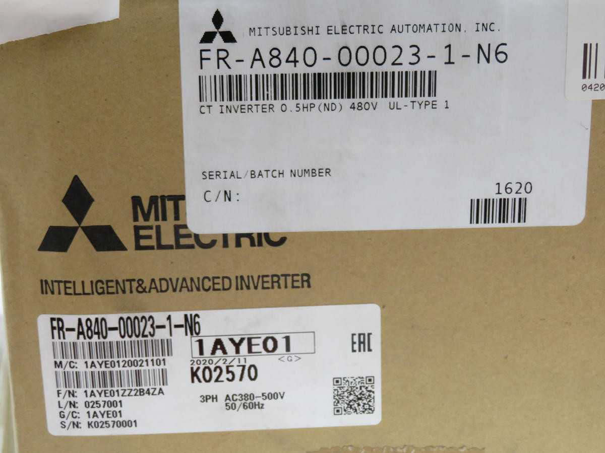 MITSUBISHI FR-A840-00023-1-N6 INVERTER DRIVE FR-A800 PLUS SERIES T210815 - AC VFD DRIVES