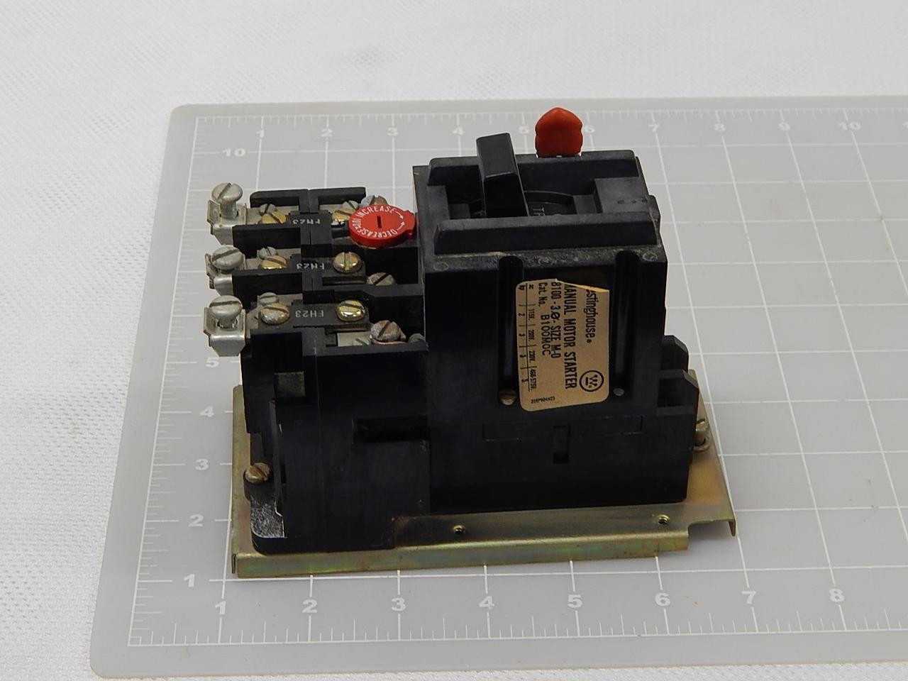 WESTINGHOUSE B100M0C MANUAL MOTOR STARTER T85564 - CONTACTORS