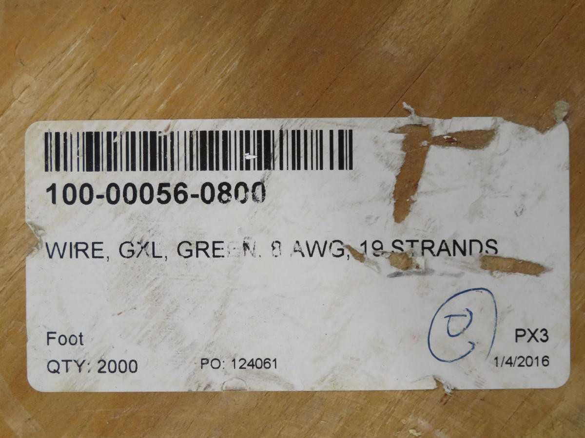 LOT OF 1500 FT GXL08-X 100-00056-0800 AUTOMOTIVE PRIMARY GXL WIRE T216544 - ELECTRICAL WIRE